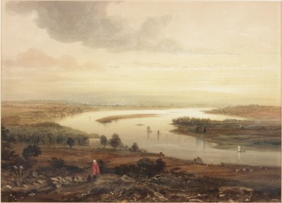 نيوكاسل أبون تاين ونهر تاين من جيتشيد (ألوان مائية) بواسطة توماس مايلز ريتشاردسون